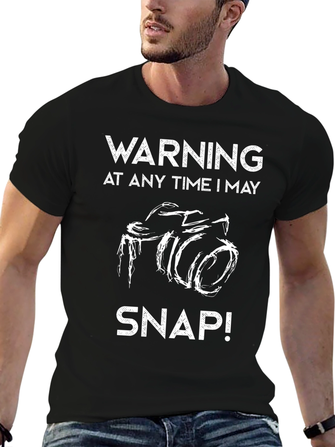 Warning May Snap! Camera Graphic T-Shirt