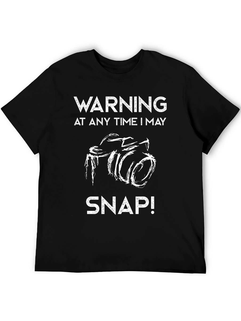 Warning May Snap! Camera Graphic T-Shirt