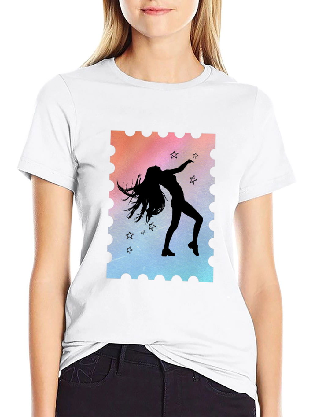 Silhouette Dancer Graphic Tee - Unisex Black T-Shirt
