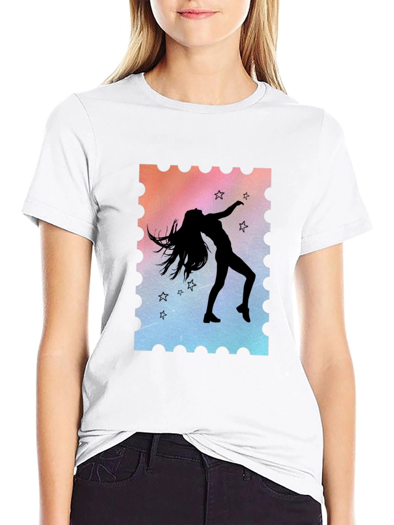 Silhouette Dancer Graphic Tee - Unisex Black T-Shirt