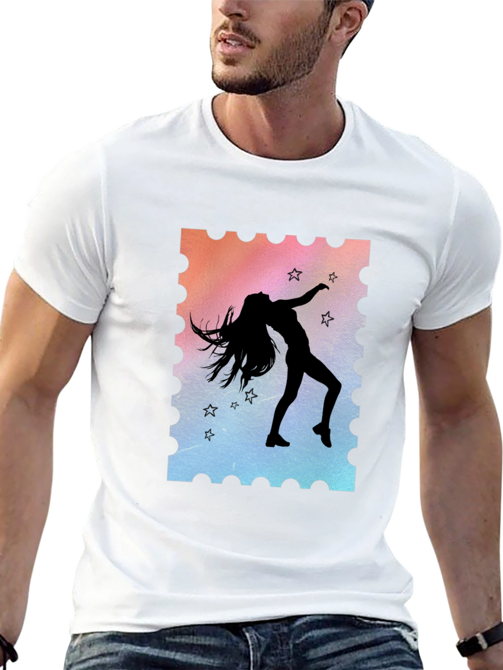 Silhouette Dancer Graphic Tee - Unisex Black T-Shirt