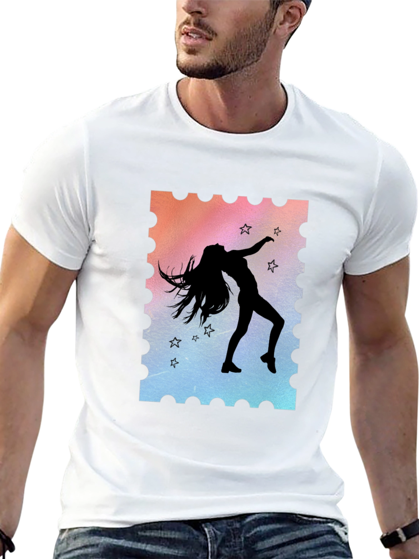 Silhouette Dancer Graphic Tee - Unisex Black T-Shirt