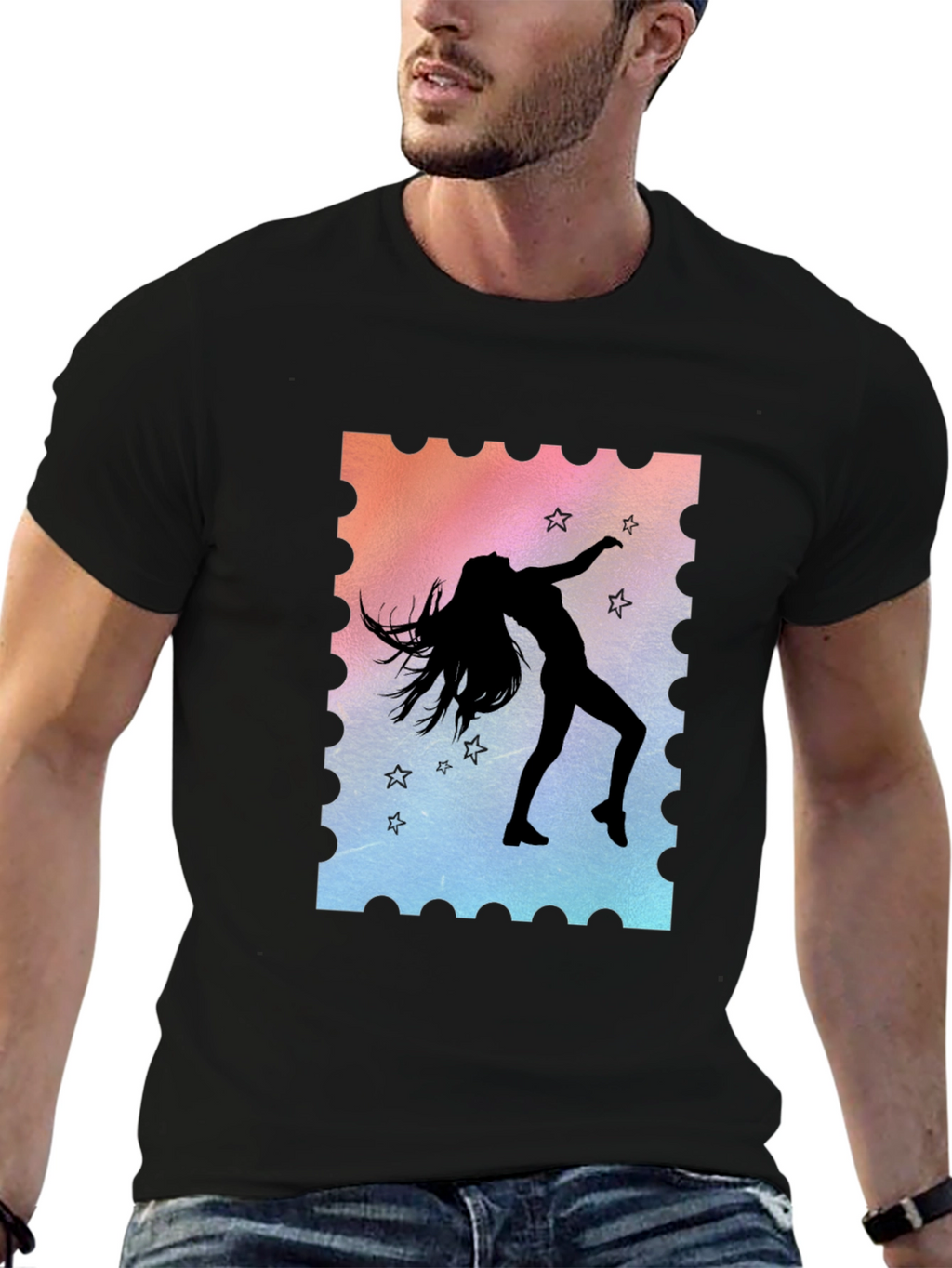 Silhouette Dancer Graphic Tee - Unisex Black T-Shirt