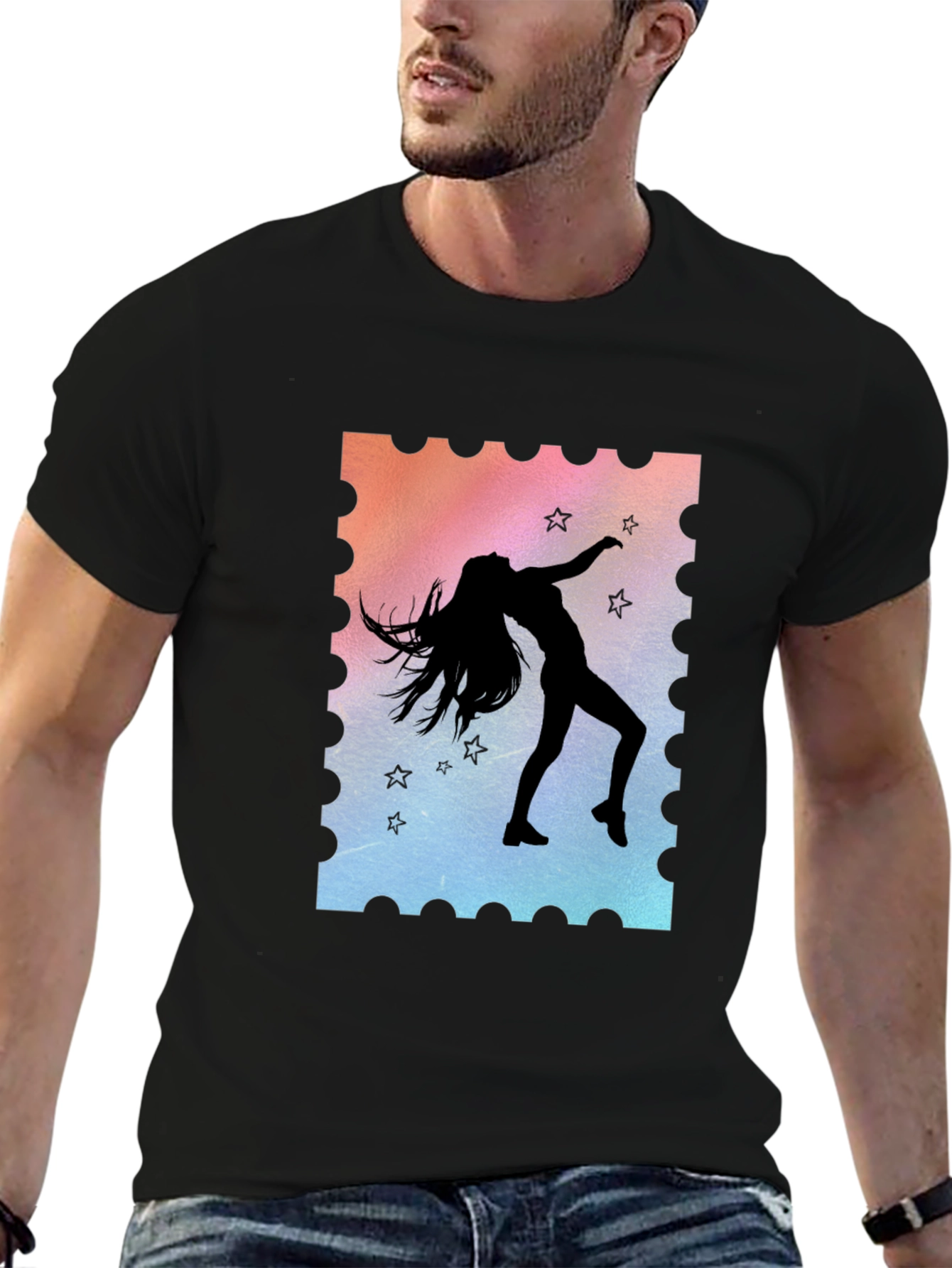 Silhouette Dancer Graphic Tee - Unisex Black T-Shirt
