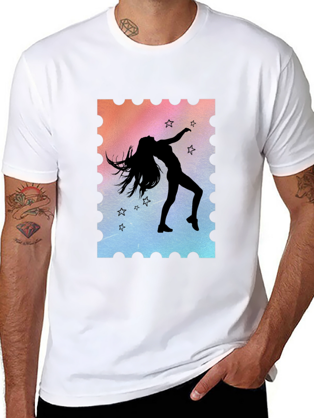 Silhouette Dancer Graphic Tee - Unisex Black T-Shirt