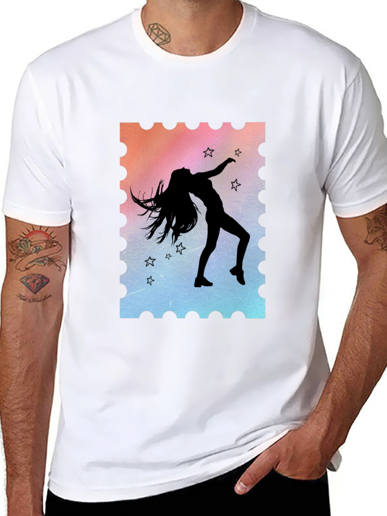 Silhouette Dancer Graphic Tee - Unisex Black T-Shirt