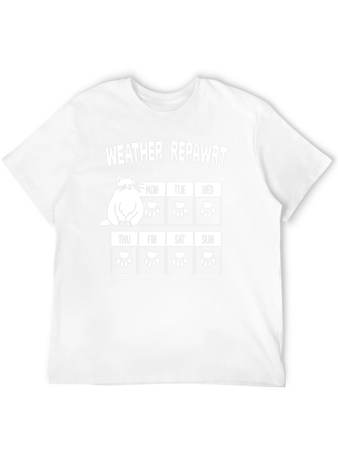 Funny Cat Weather Report Graphic T-Shirt