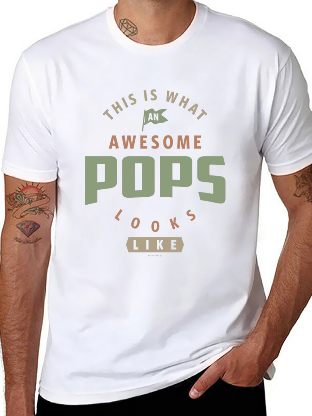 Awesome Pops T-Shirt - Gift for Dad