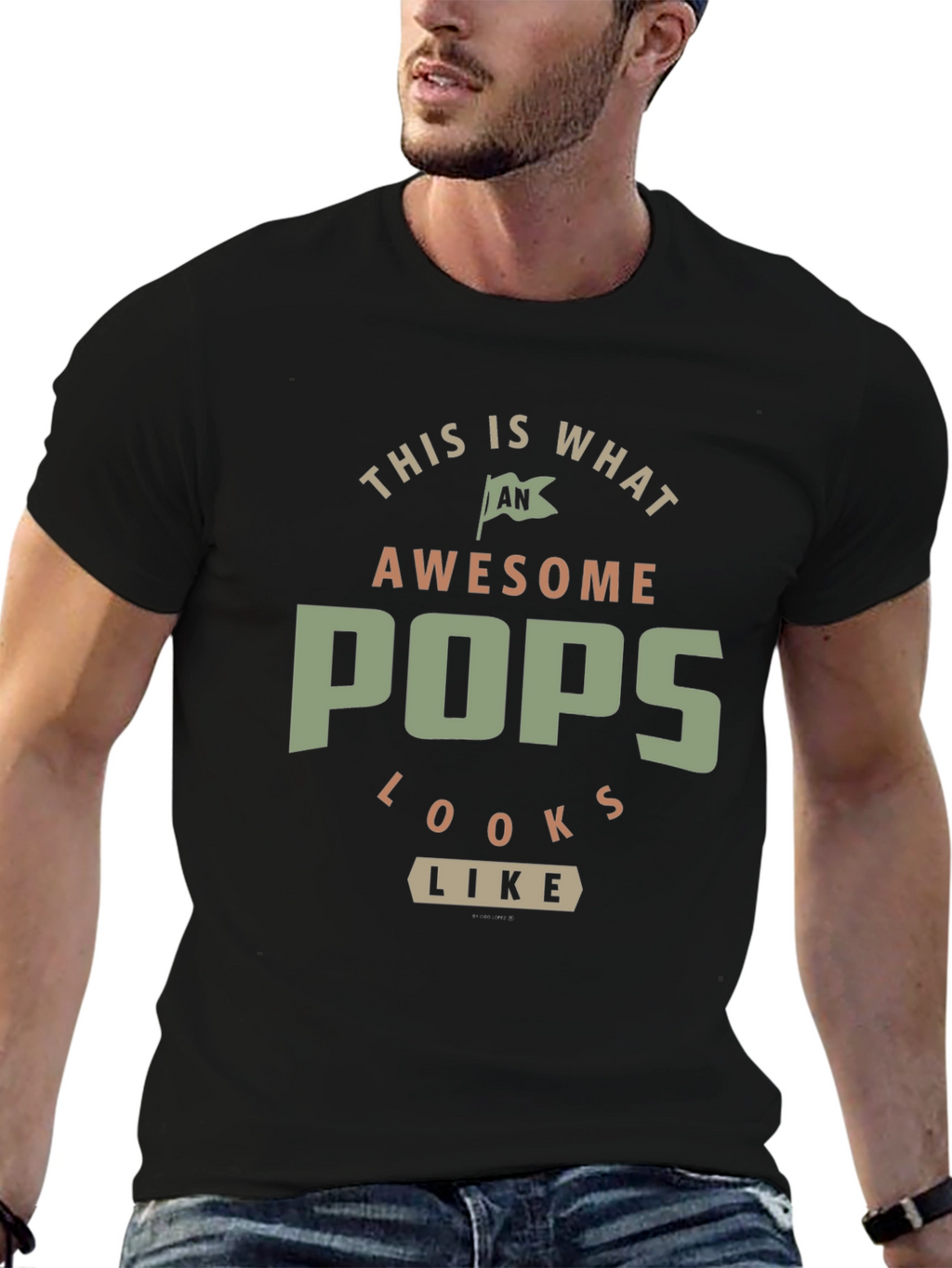 Awesome Pops T-Shirt - Gift for Dad