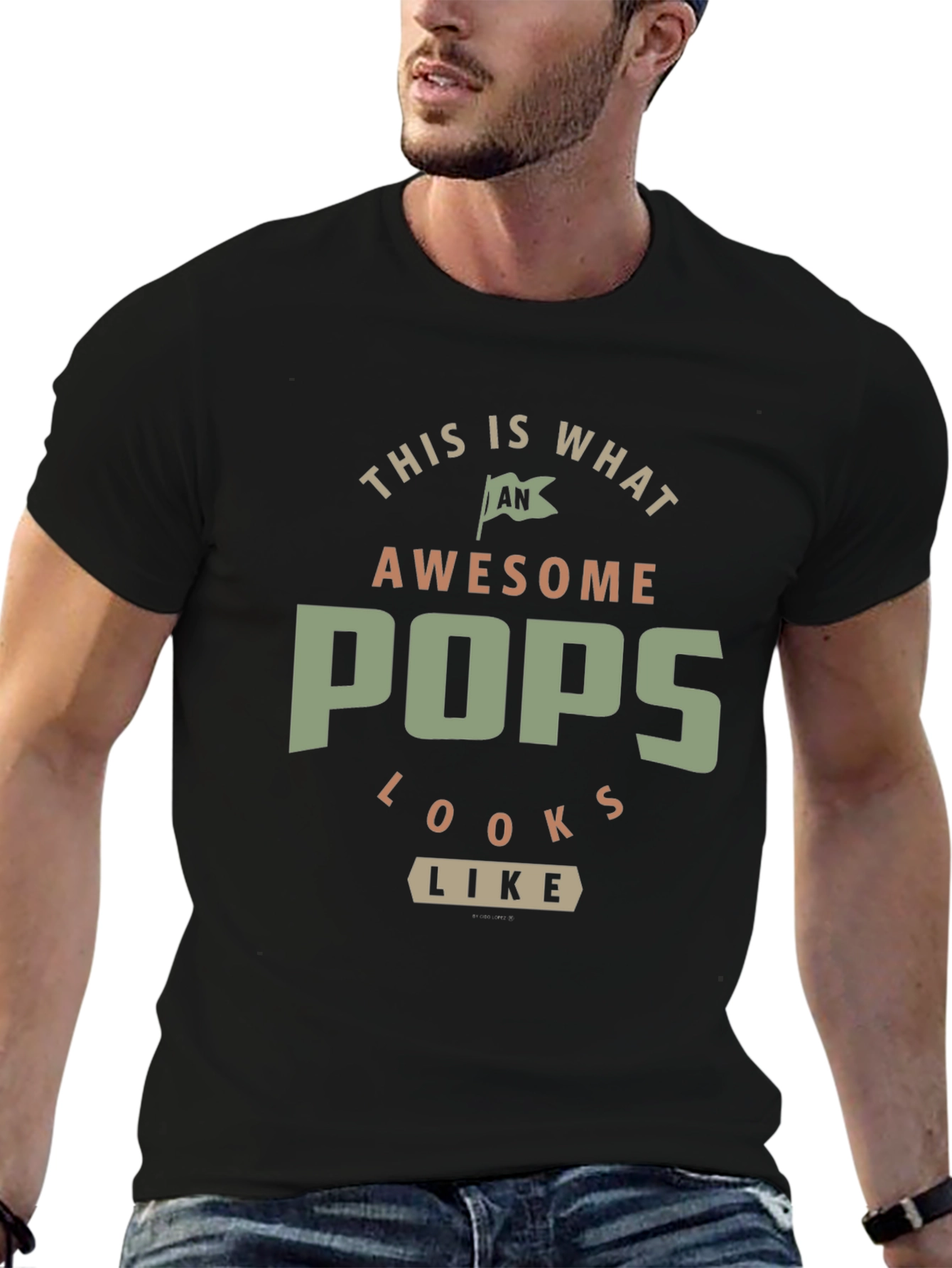 Awesome Pops T-Shirt - Gift for Dad