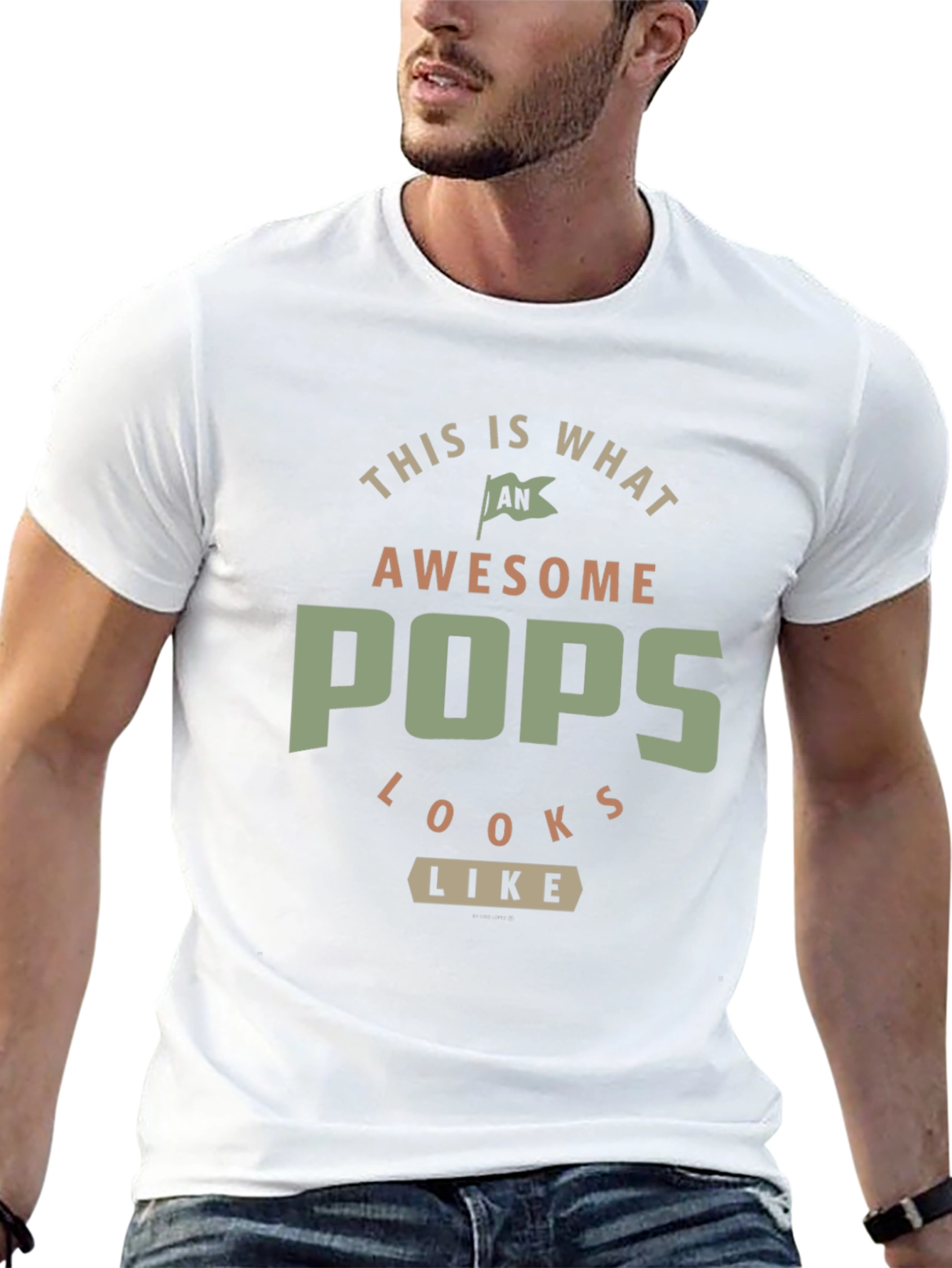 Awesome Pops T-Shirt - Gift for Dad