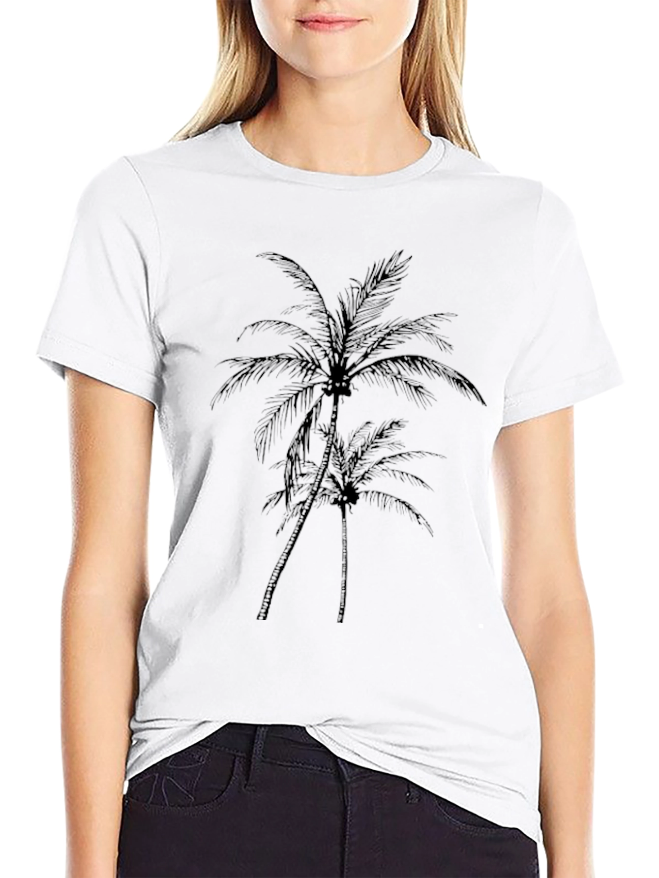 Black Palm Tree Graphic Tee