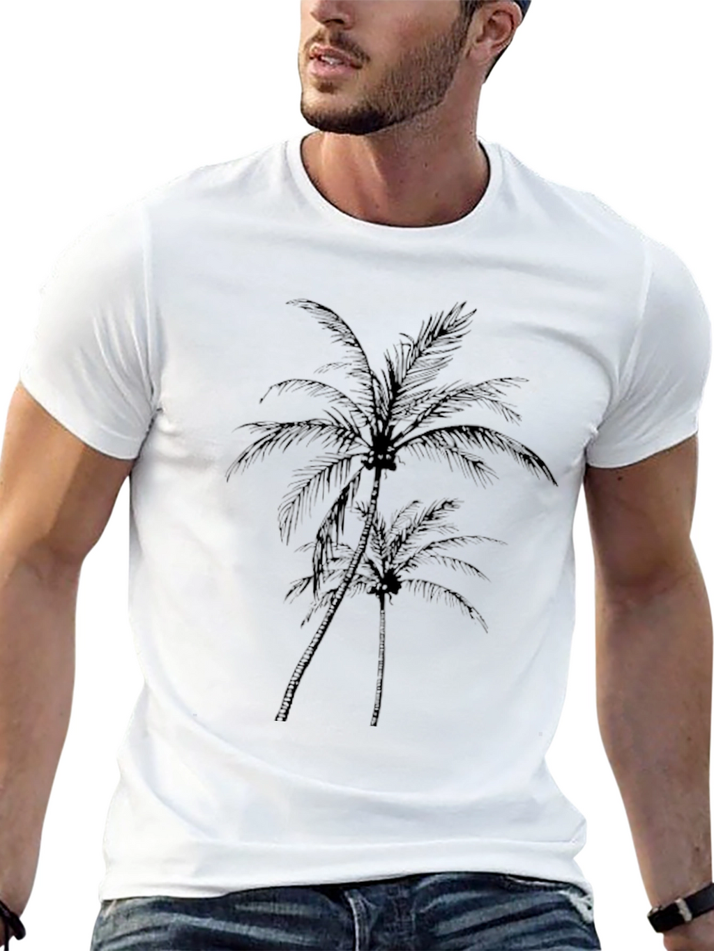 Black Palm Tree Graphic Tee