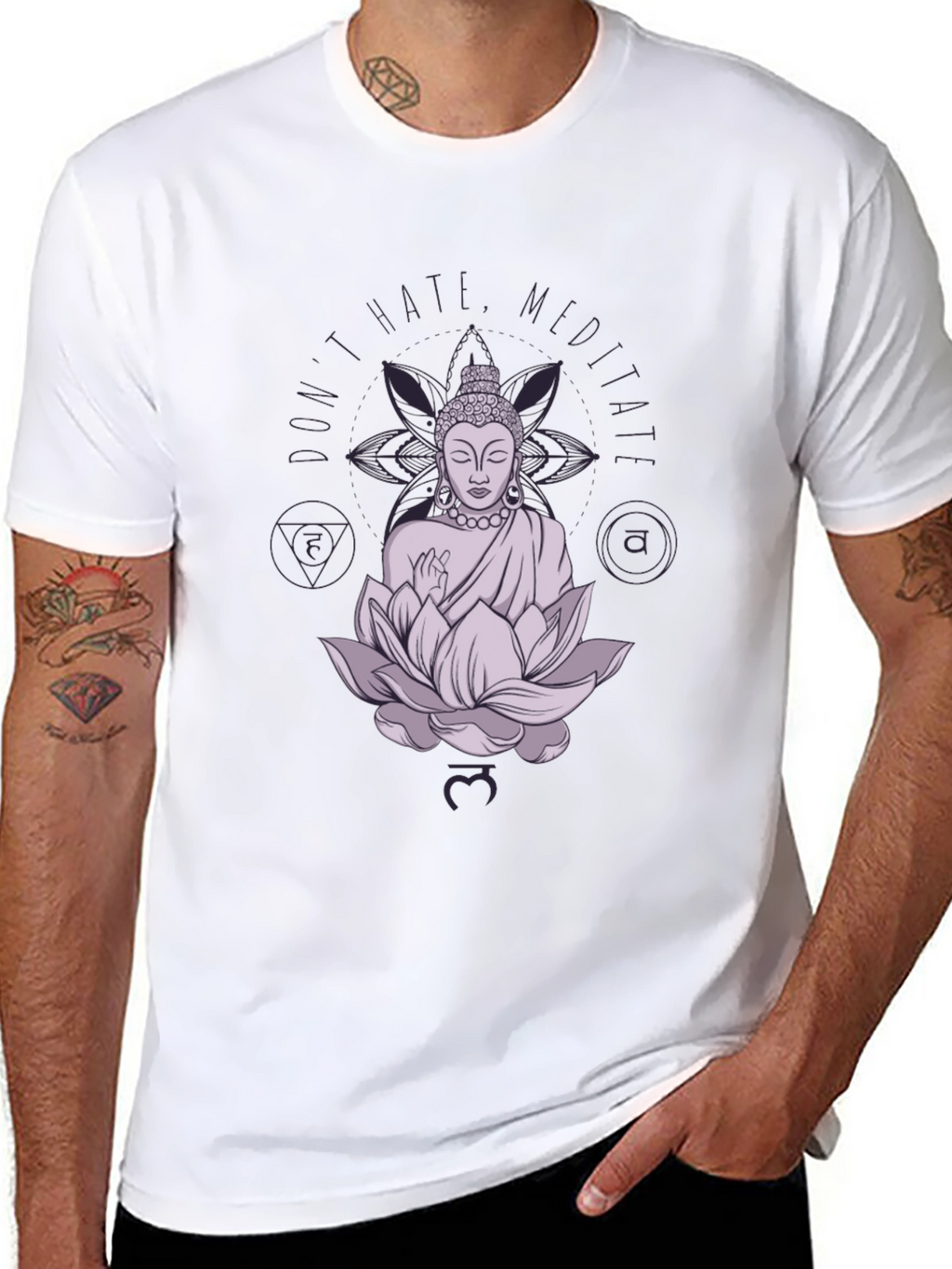 Meditate Buddha Graphic Black Tee
