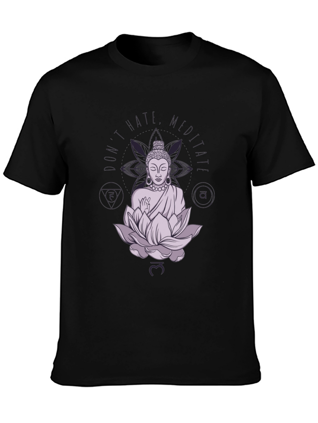 Meditate Buddha Graphic Black Tee