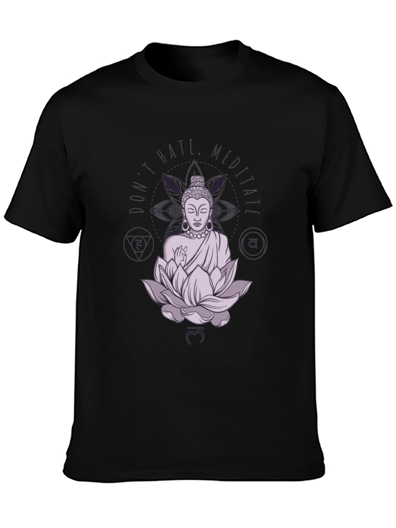 Meditate Buddha Graphic Black Tee