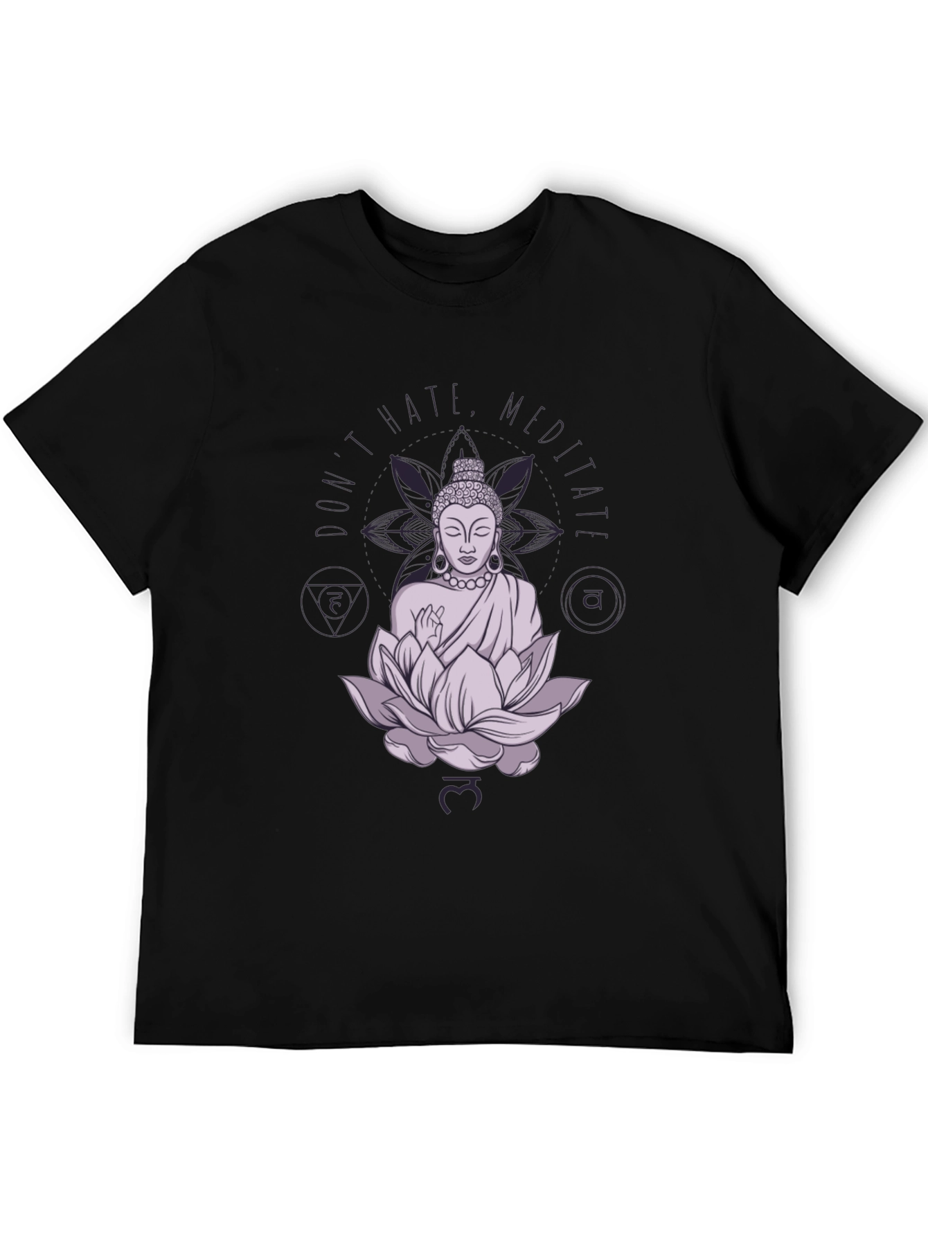 Meditate Buddha Graphic Black Tee