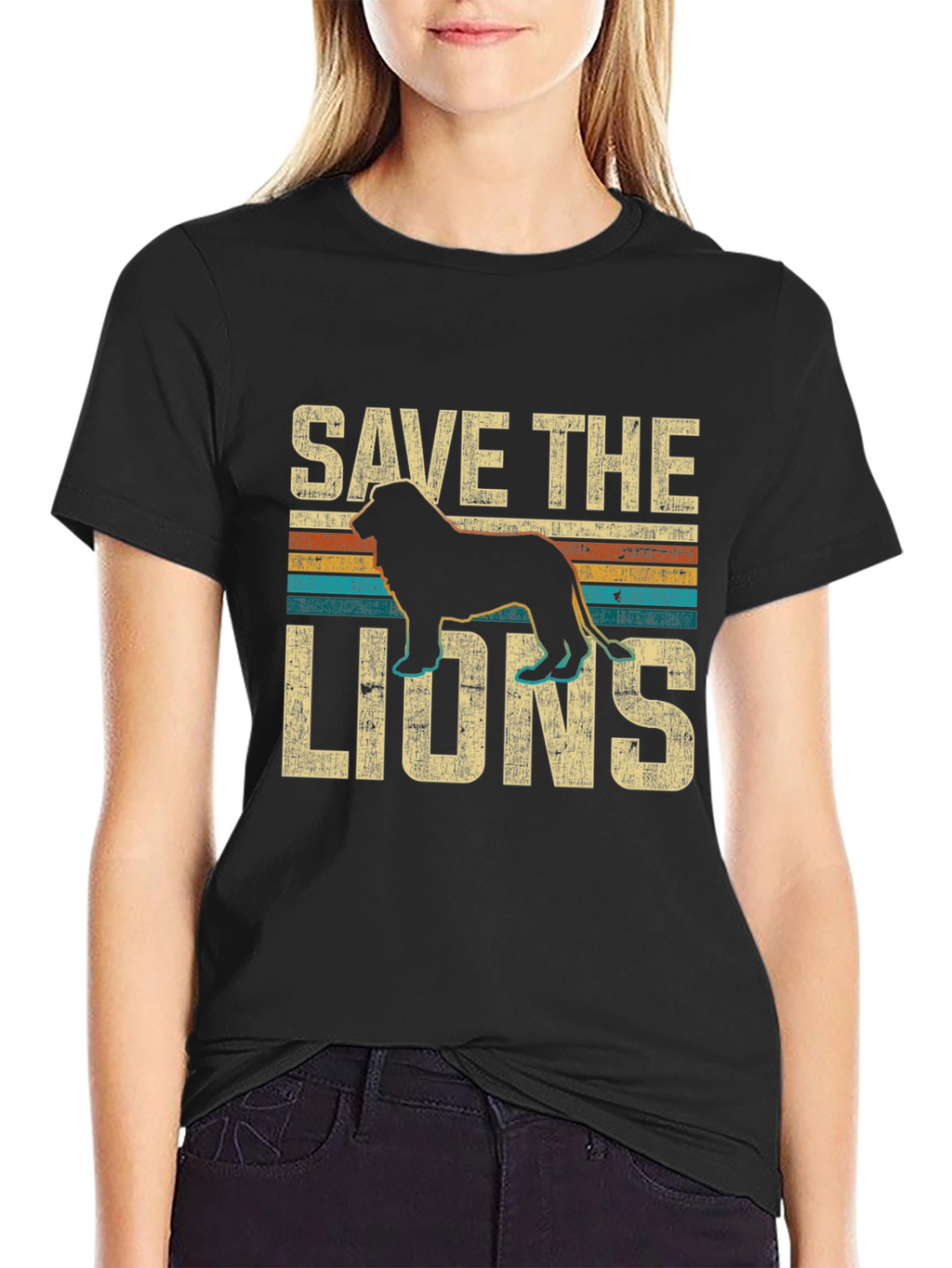 Save The Lions Retro Graphic Tee