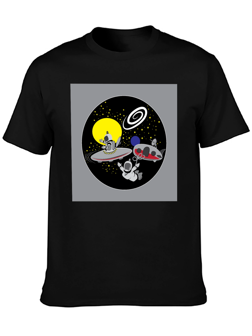 Space Cartoon Graphic T-Shirt