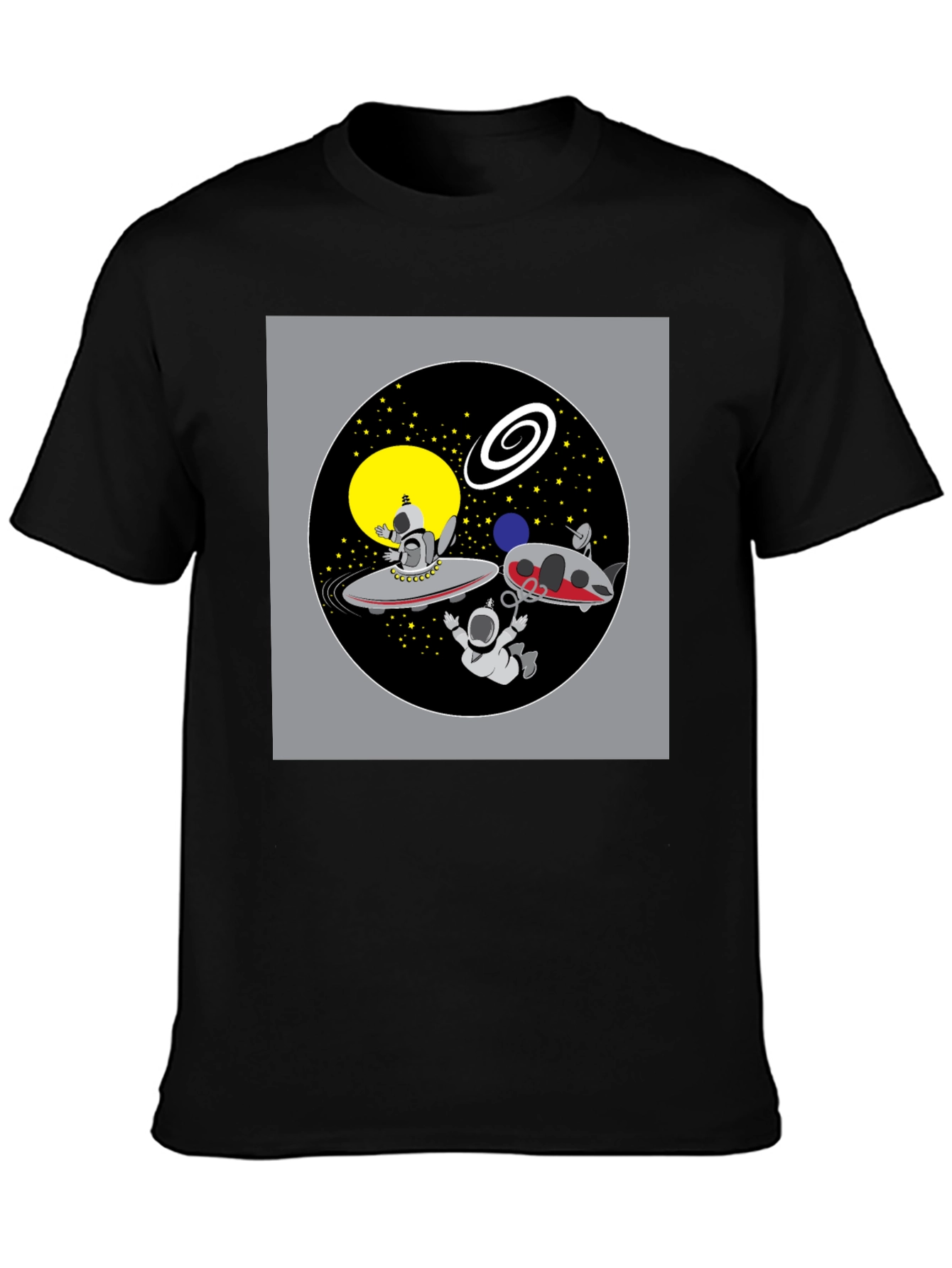 Space Cartoon Graphic T-Shirt