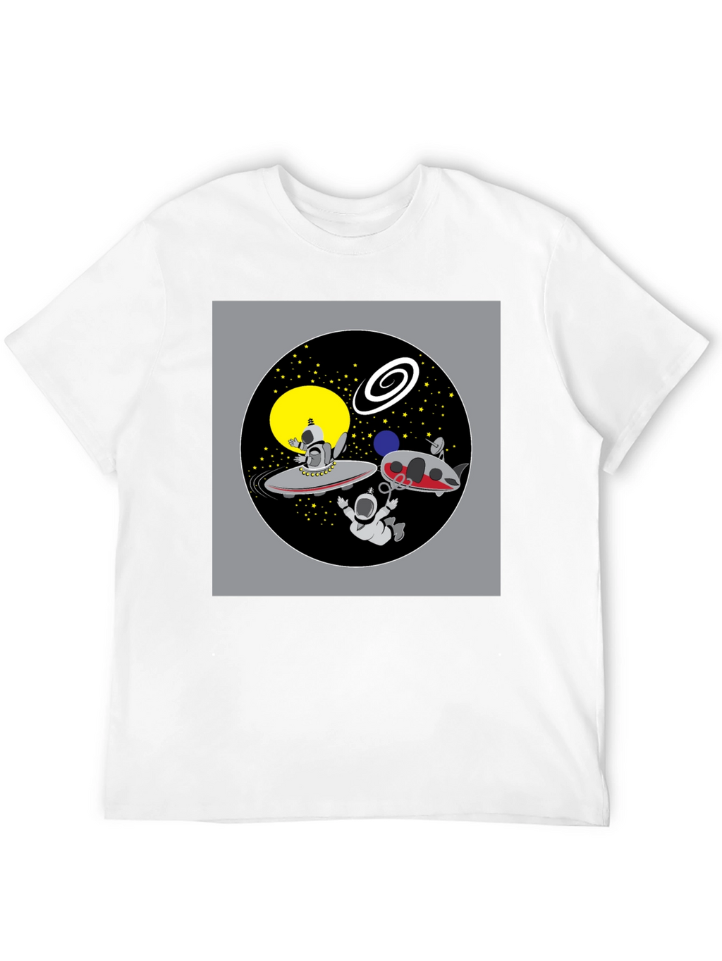 Space Cartoon Graphic T-Shirt