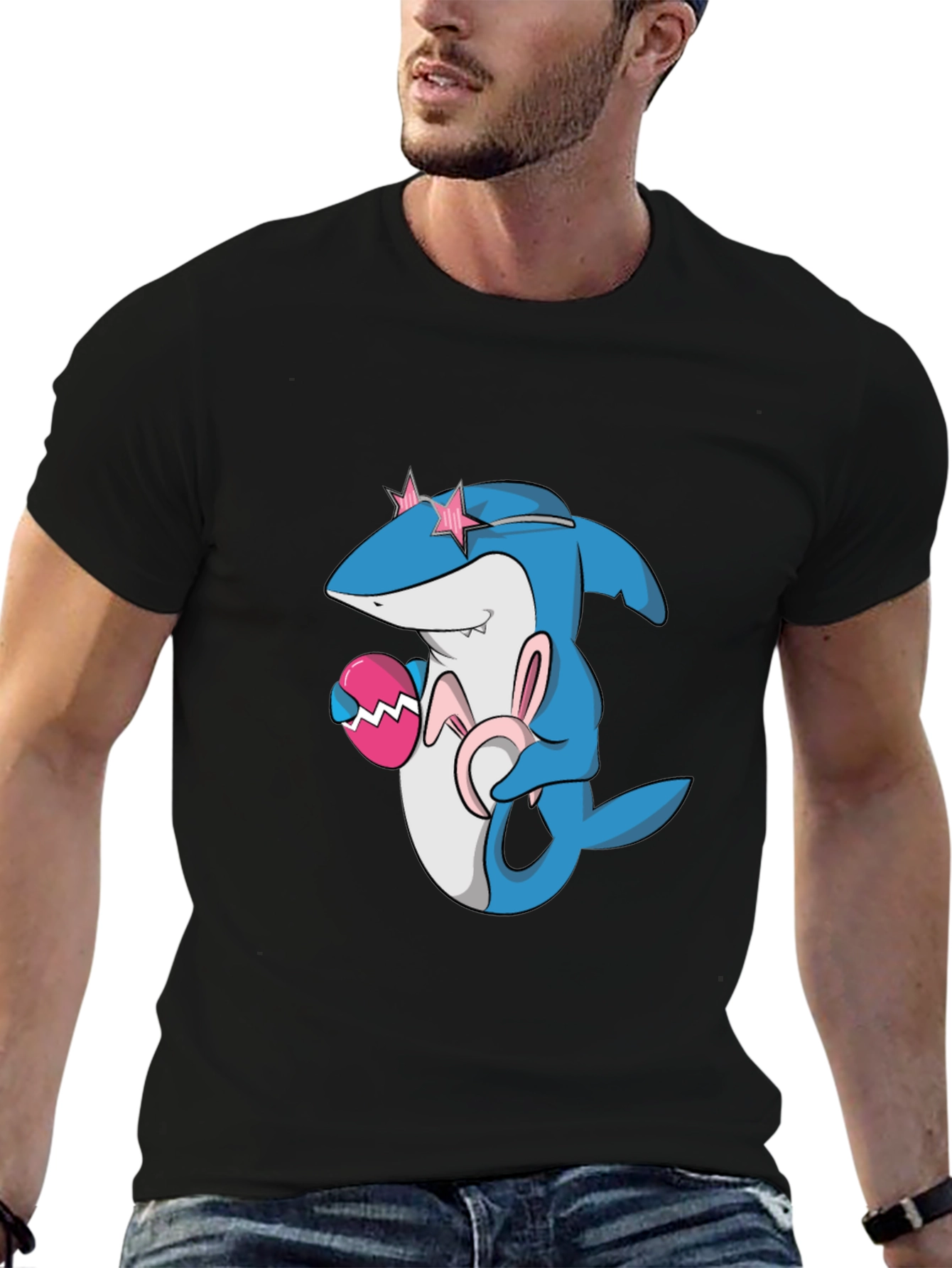 Easter Shark Tee: Cute Cartoon Design