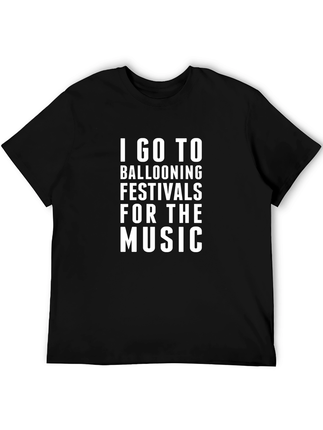 Ballooning Festivals Music T-Shirt - Black Cotton Tee