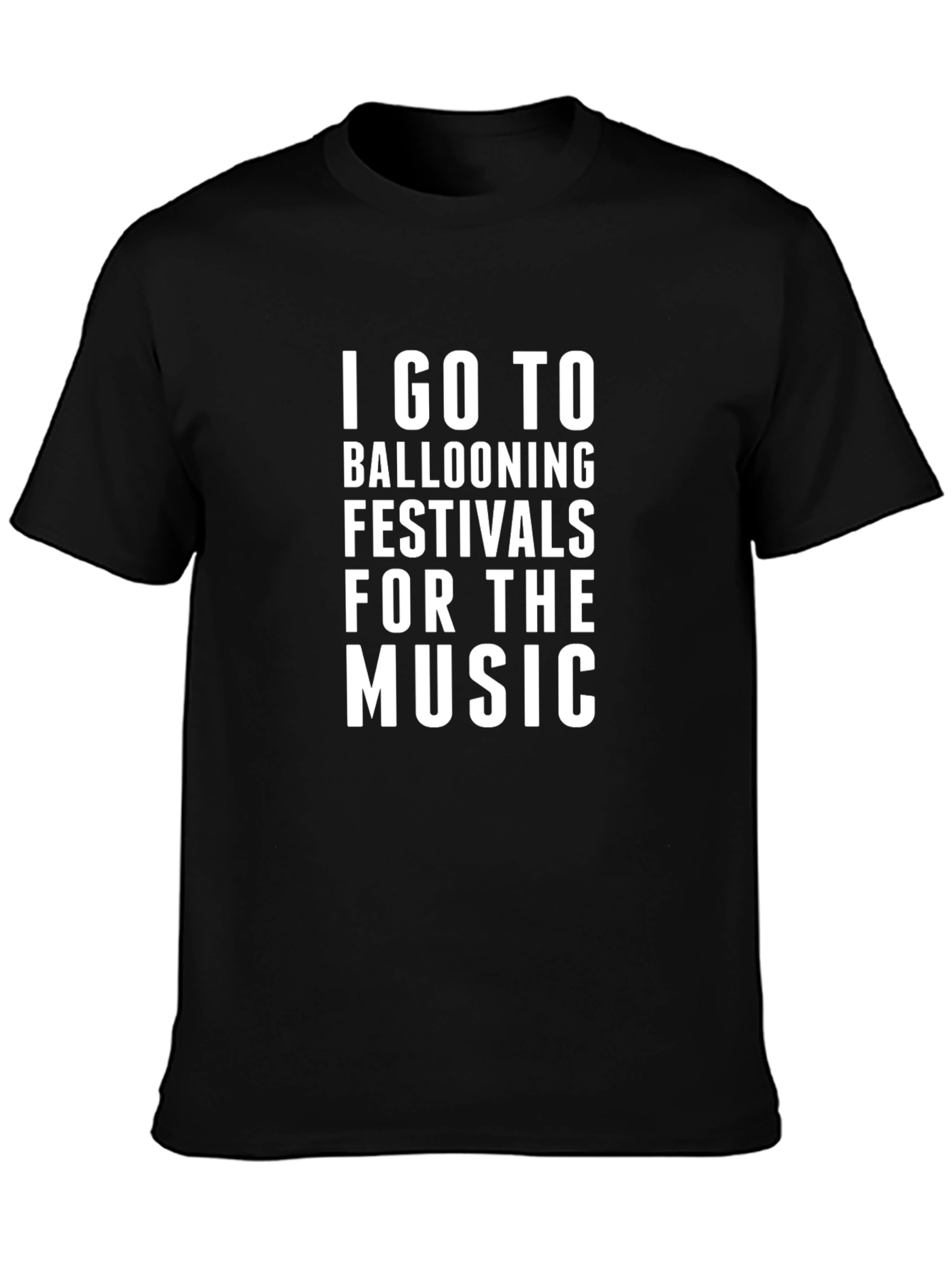 Ballooning Festivals Music T-Shirt - Black Cotton Tee