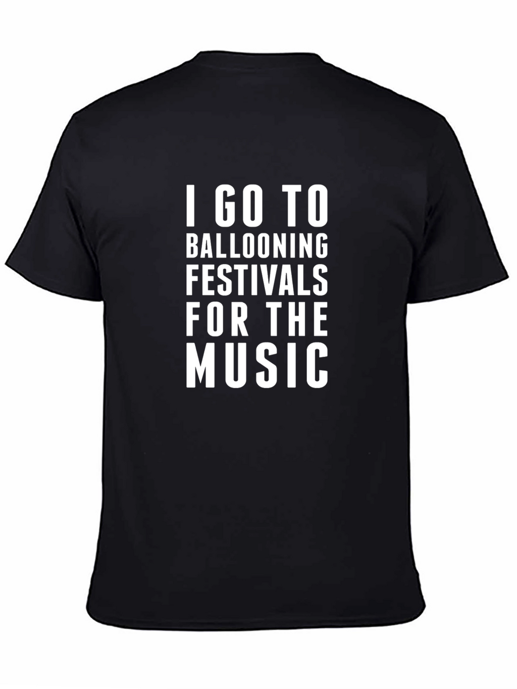 Ballooning Festivals Music T-Shirt - Black Cotton Tee