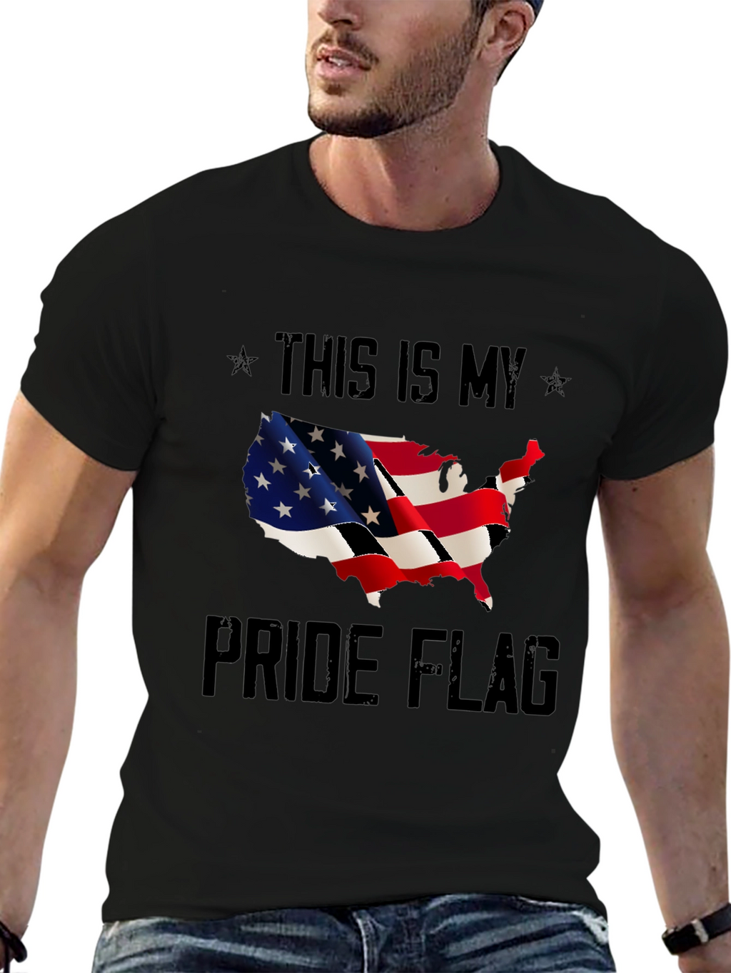 USA Pride Flag T-Shirt - Patriotic Design