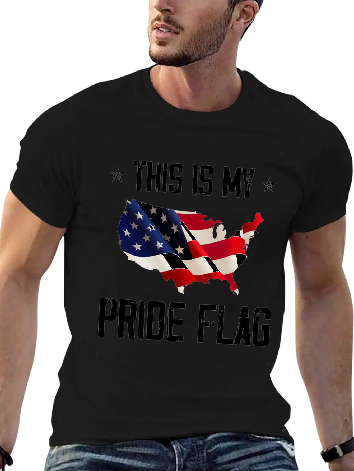USA Pride Flag T-Shirt - Patriotic Design