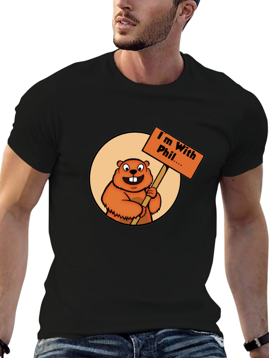 Im With Phil T-Shirt - Groundhog Day Apparel