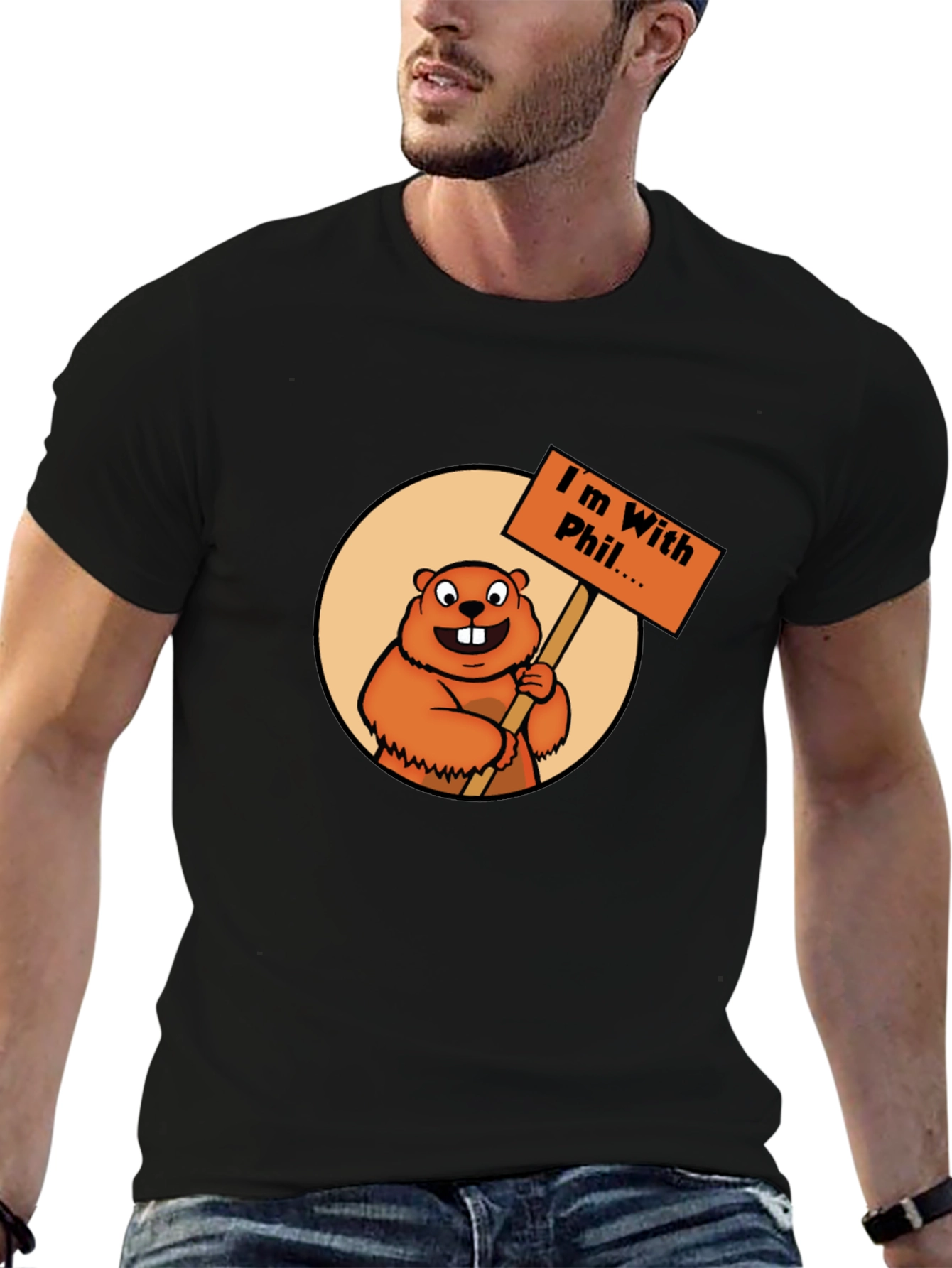 Im With Phil T-Shirt - Groundhog Day Apparel