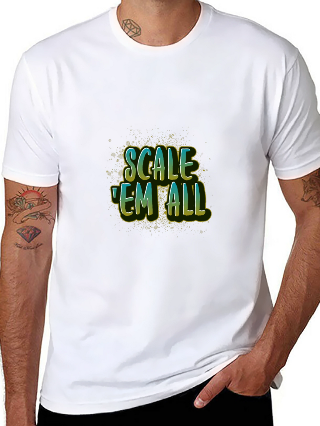 Scale Em All Black T-Shirt