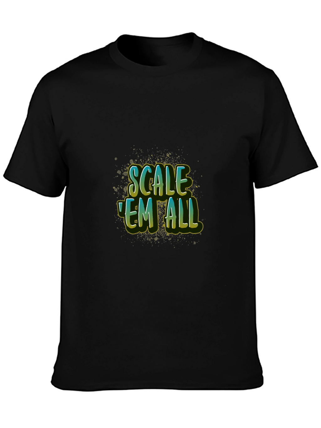 Scale Em All Black T-Shirt