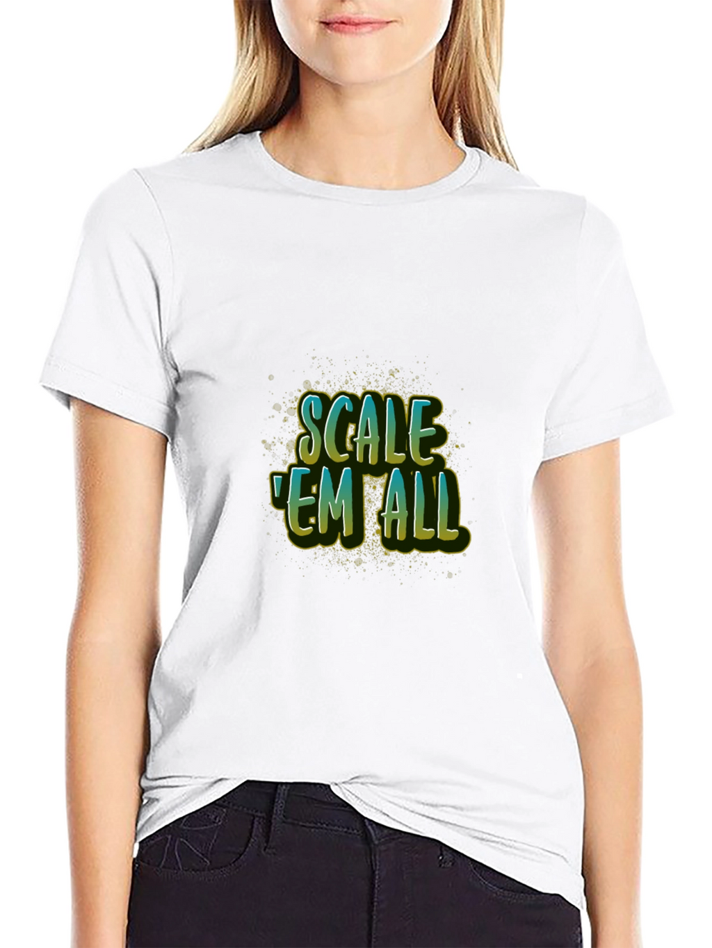 Scale Em All Black T-Shirt