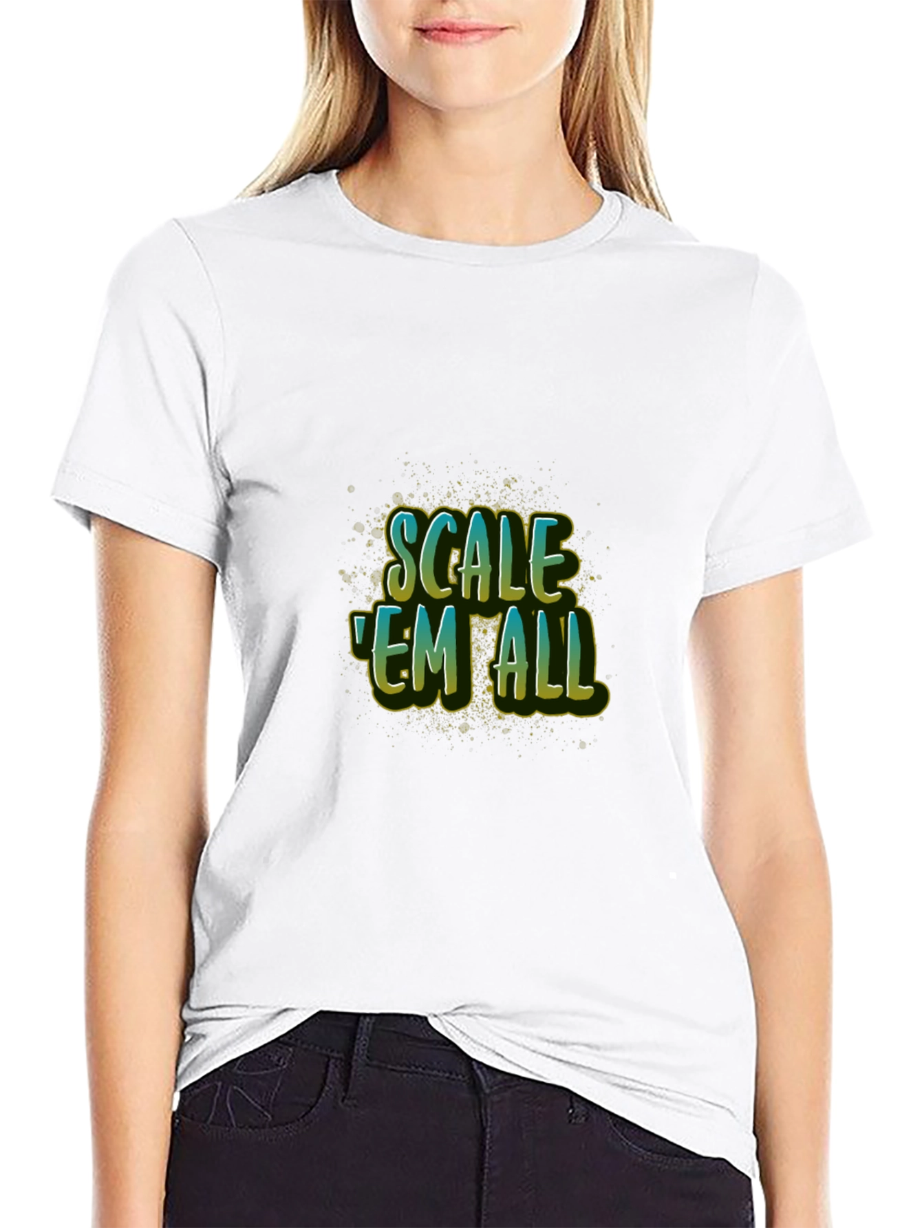 Scale Em All Black T-Shirt