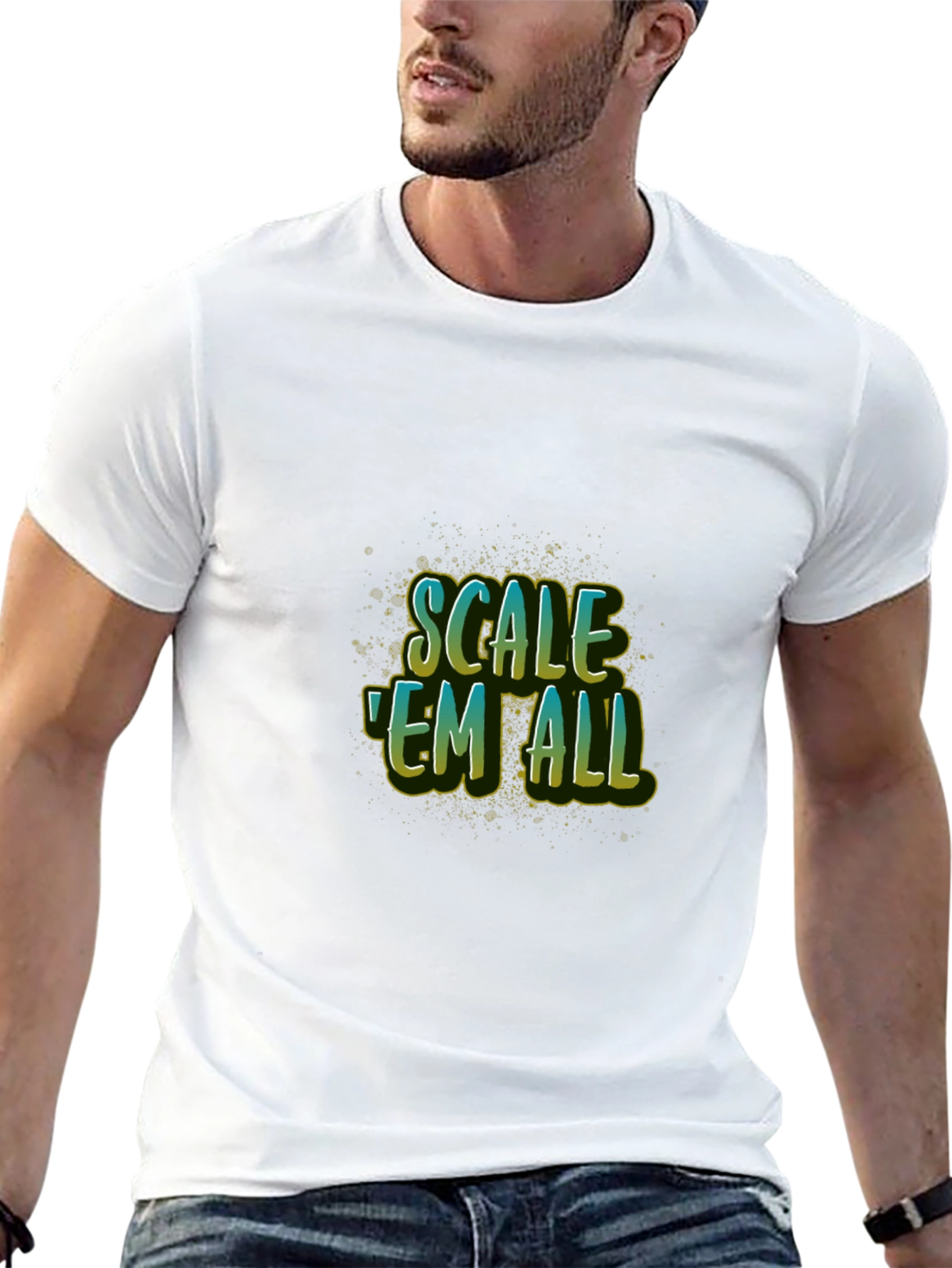 Scale Em All Black T-Shirt