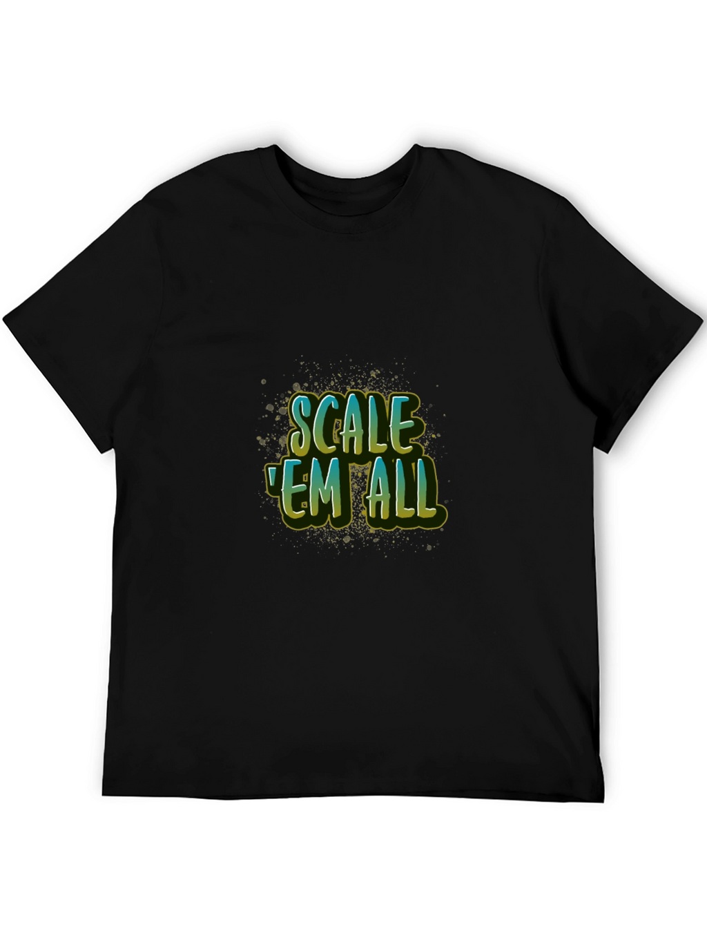Scale Em All Black T-Shirt