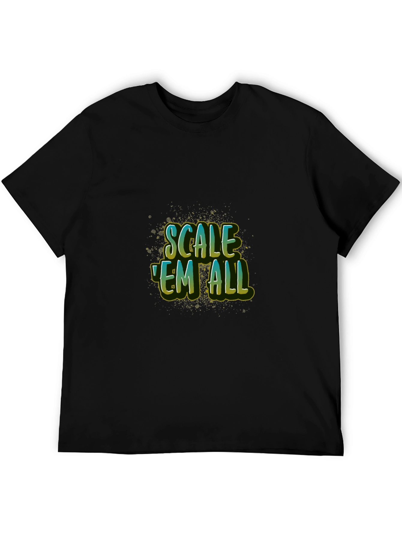 Scale Em All Black T-Shirt