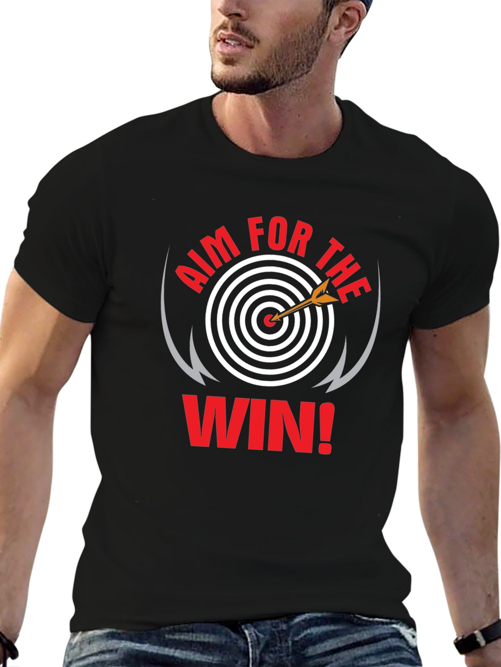 Aim For The Win Black T-Shirt