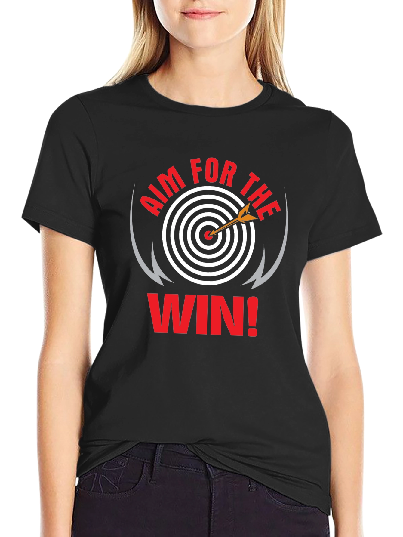 Aim For The Win Black T-Shirt