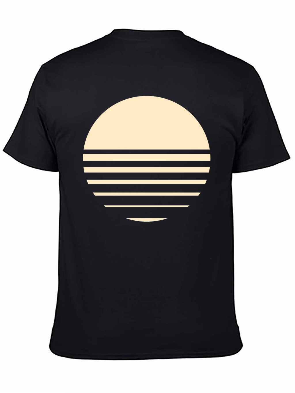 Retro Sunset Graphic Tee - Stylish Black T-Shirt
