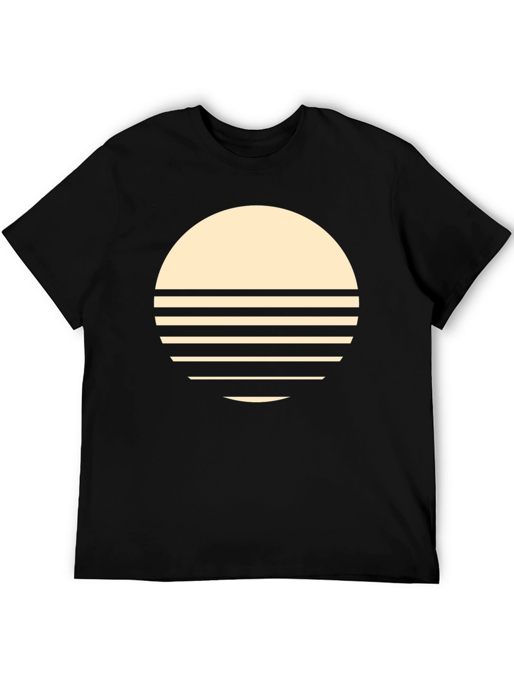 Retro Sunset Graphic Tee - Stylish Black T-Shirt