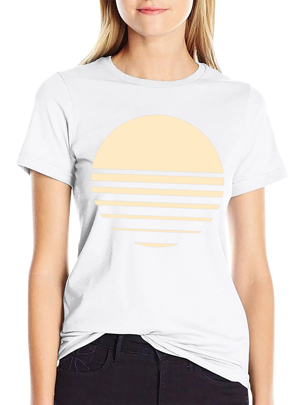 Retro Sunset Graphic Tee - Stylish Black T-Shirt