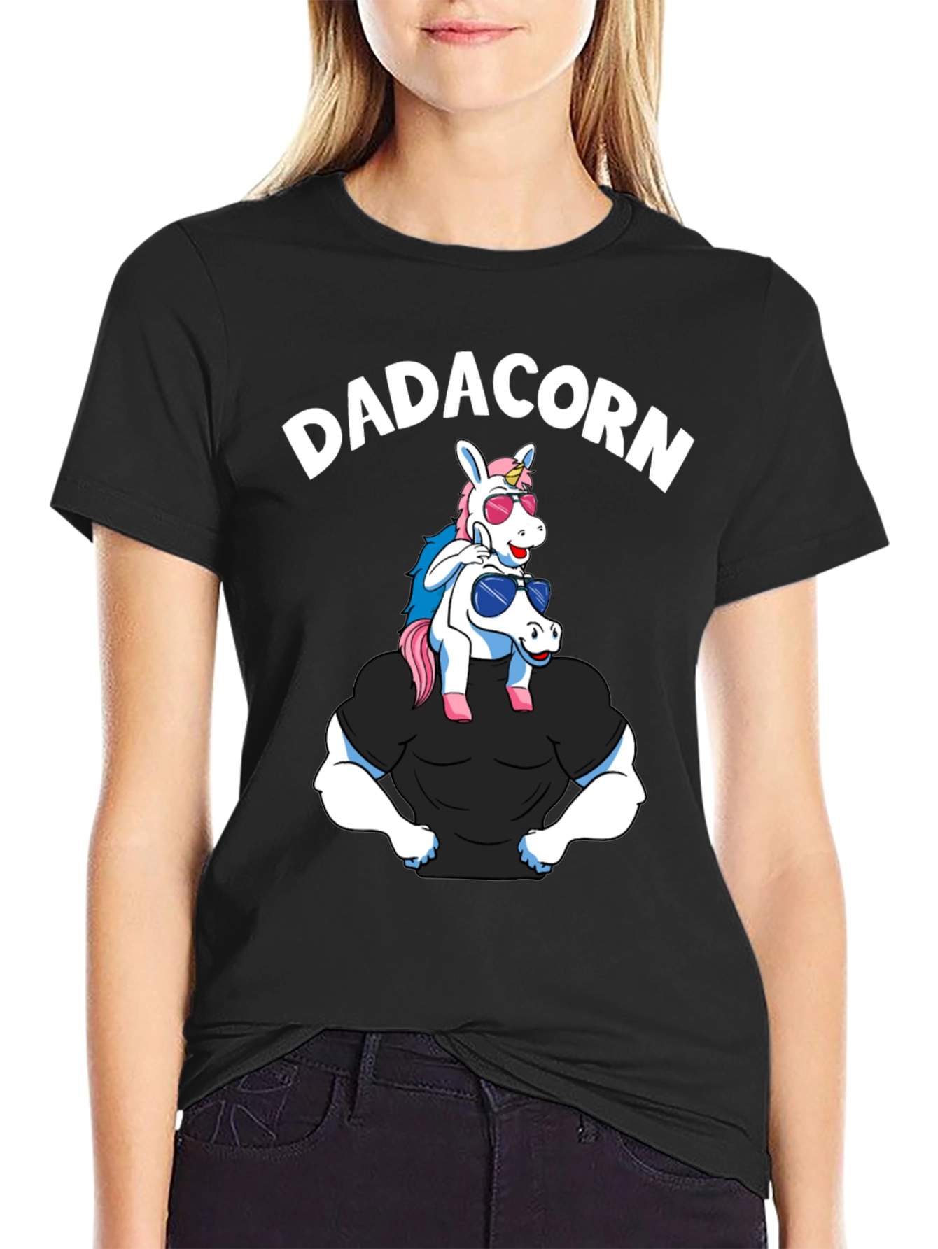 Dadacorn Graphic T-Shirt - Funny Unicorn Dad Tee