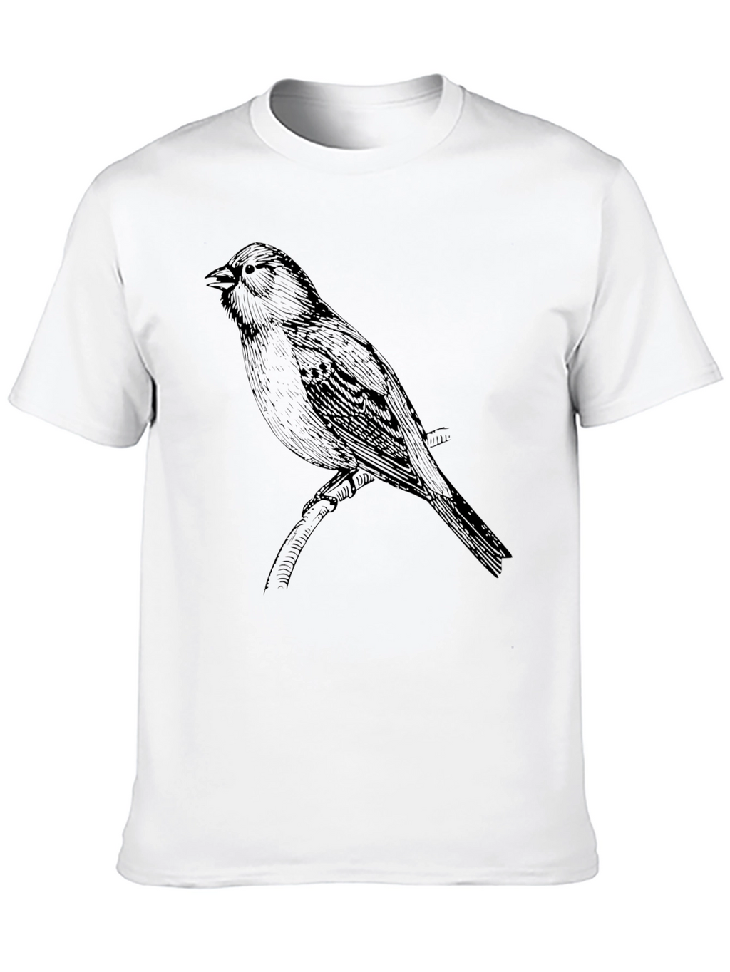 Bird Print Black T-Shirt
