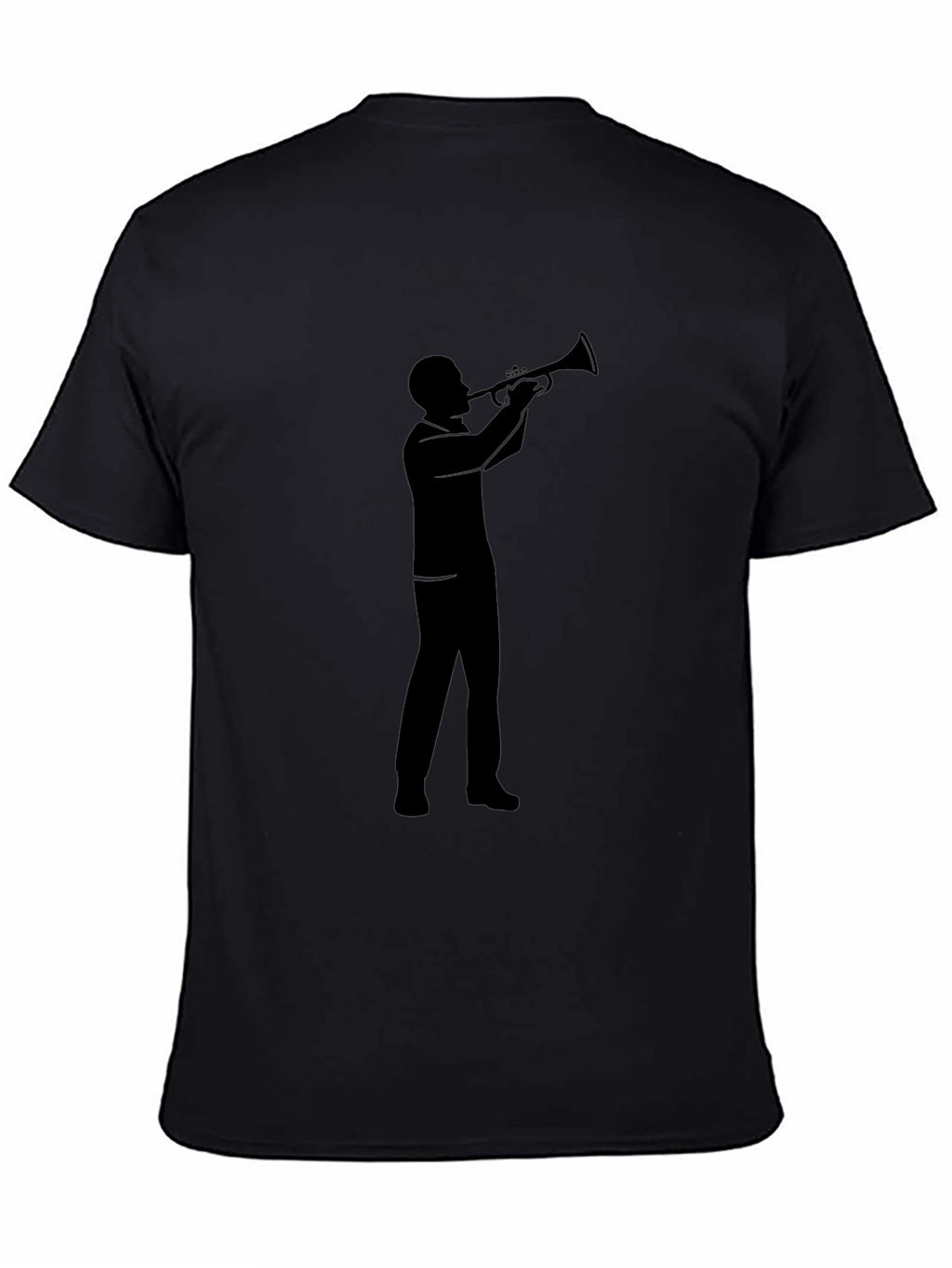 Black Trumpet Player Graphic Tee - Music Lover