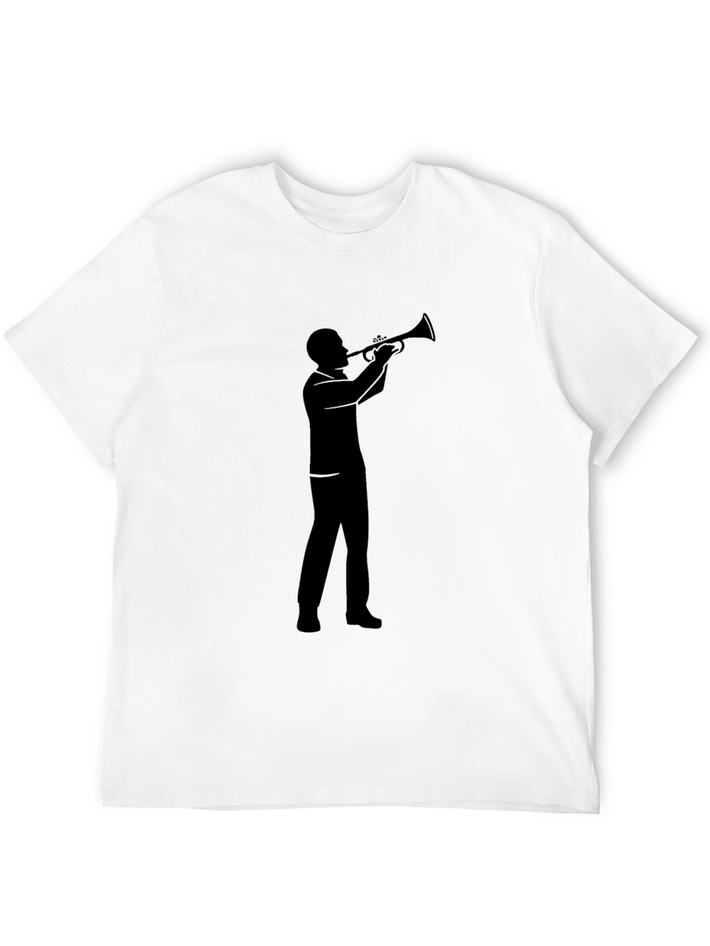 Black Trumpet Player Graphic Tee - Music Lover