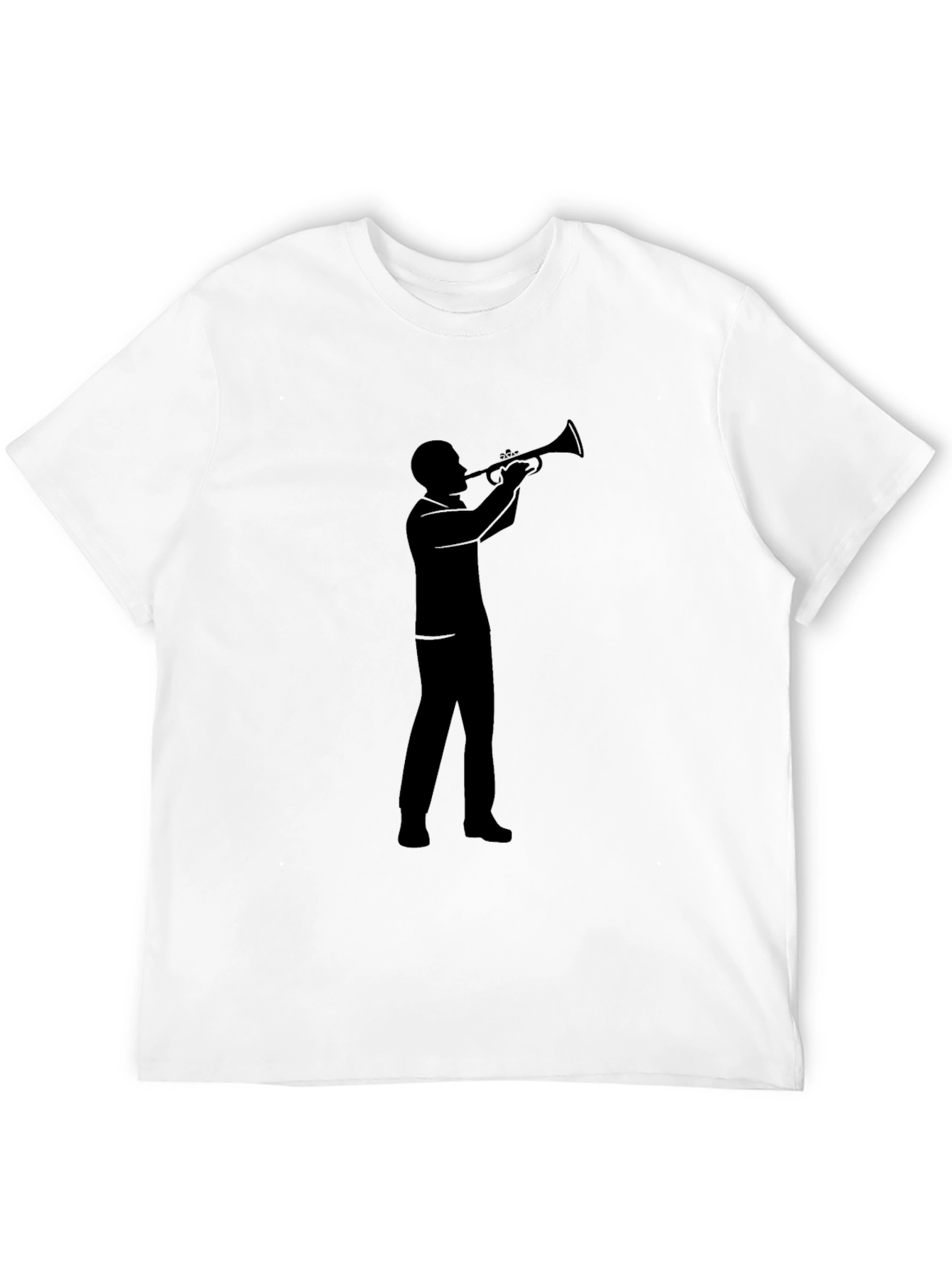 Black Trumpet Player Graphic Tee - Music Lover